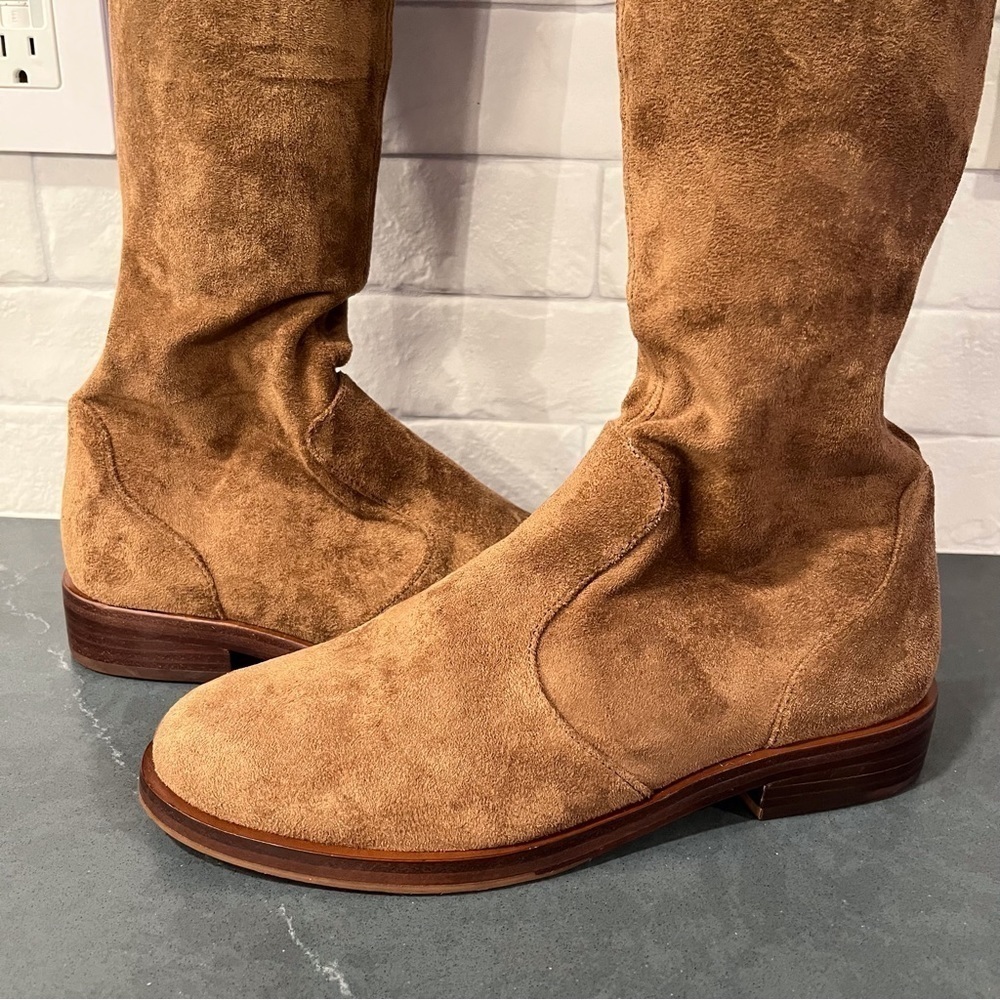 NWT Antonio Melani sz 6 Aleenna brown microsuede OTK boots - Picture 4 of 16